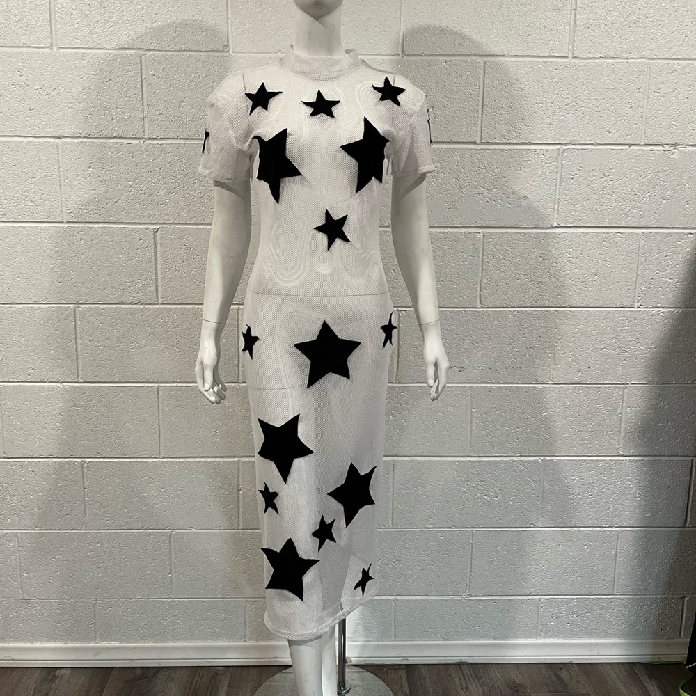 Coachella vibes cut out stars dress